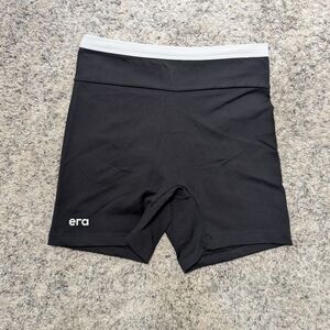 Era Black Bike Shorts White Trim Medium